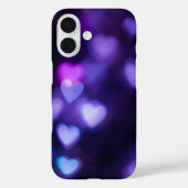 Neon Paarse Harten Case-Mate iPhone Case (Achterkant)