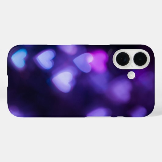 Neon Paarse Harten Case-Mate iPhone Case (Achterkant (horizontaal))