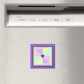 NEON & paarse harten slaan Magneet (Insitu (Vaatwasser))