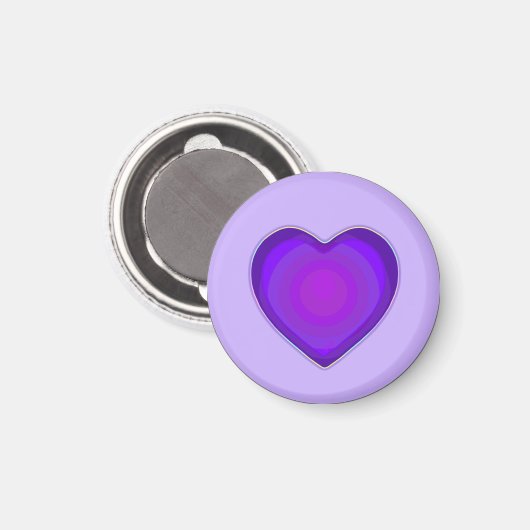 NEON & paarse harten slaan Magneet (Voorkant / Achterkant)