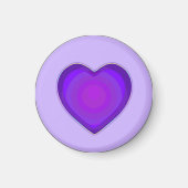 NEON & paarse harten slaan Magneet (Voorkant)