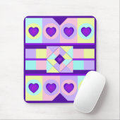 NEON & paarse harten slaan Muismat (Met muis)