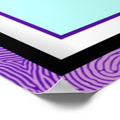 NEON & paarse harten slaan Poster (Hoek)