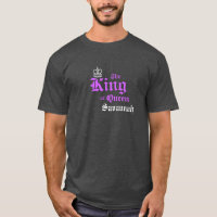 Neon Paarse King Mannen Basic T-Shirt