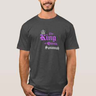 Neon Paarse King Mannen Basic T-Shirt