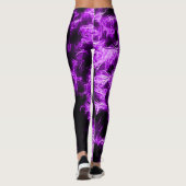 Neon Paarse Rave Star Leggings (Achterkant)