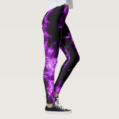 Neon Paarse Rave Star Leggings (Rechts)