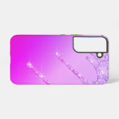 Neon Paarse Roze Glitter Sparkle Samsung Galaxy Hoesje (Achterkant horizontaal)