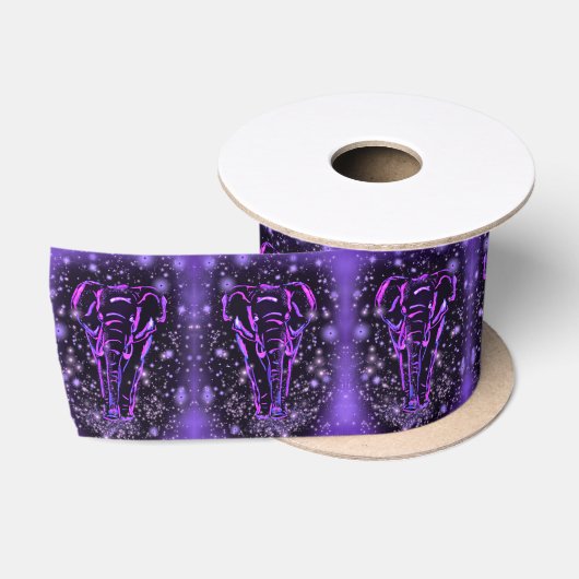 Neon Paarse Roze Olifanten Lint (Spoel)