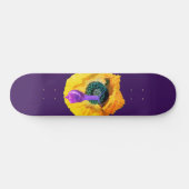 Neon Paarse Slak Skateboard (Horizontaal)