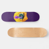 Neon Paarse Slak Skateboard (Horizontaal)