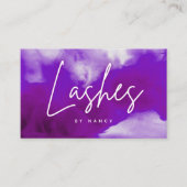 Neon & Paarse Smoke Lash Wimper Extensions Visitekaartje (Voorkant)