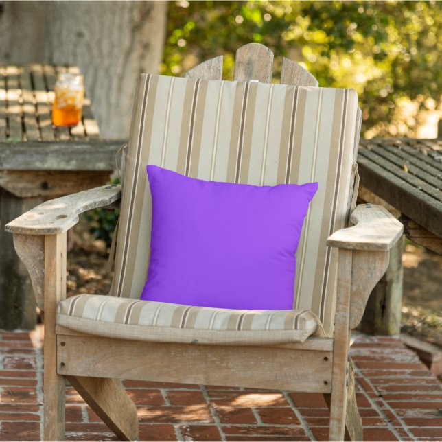 Neon Paarse vaste kleur Buitenkussen (Stoel)