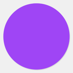 Neon Paarse vaste kleuren passen deze aan Ronde Sticker