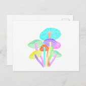 Neon paddenstoelen briefkaart (Voorkant / Achterkant)