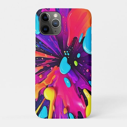 Neon Paint Burst Art Case-Mate iPhone Case (Achterkant)