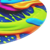 Neon Paint Drip Art Snijplank (Hoek)