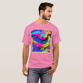 Neon Paint Drip Art T-shirt (Voorkant volledig)