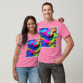 Neon Paint Drip Art T-shirt (Unisex)
