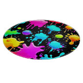 Neon Paint Drips Design Snijplank (Hoek)
