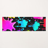 Neon Paint Drips Design Yogamat (Achterkant (horizontaal))