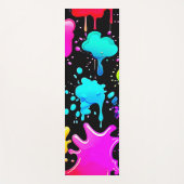 Neon Paint Drips Design Yogamat (Voorkant)