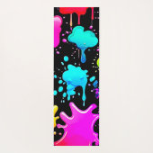 Neon Paint Drips Design Yogamat (Achterkant)