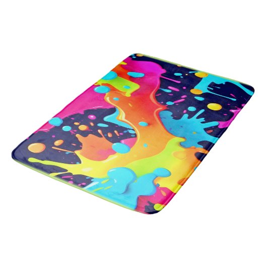 Neon Paint Explosion Badmat (Gekanteld)