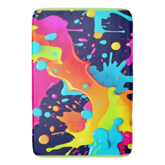 Neon Paint Explosion Badmat (Voorkant Verticaal)