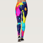 Neon Paint Explosion Leggings (Achterkant)