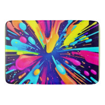Neon Paint Explosion op Donker Canvas