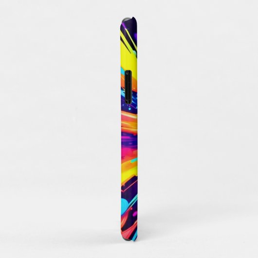 Neon Paint Explosion op Donker Canvas Case-Mate iPhone Case (Achterkant/rechts)