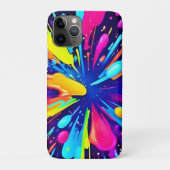 Neon Paint Explosion op Donker Canvas Case-Mate iPhone Case (Achterkant)