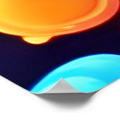 Neon Paint Explosion op Donker Canvas Poster (Hoek)