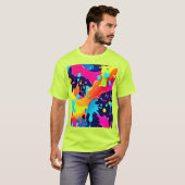 Neon Paint Explosion T-shirt (Voorkant volledig)