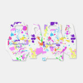 Neon Paint, lieve zestien, vleermuis Mitzvah, dank Bedankdoosjes (Uitgevouwen)