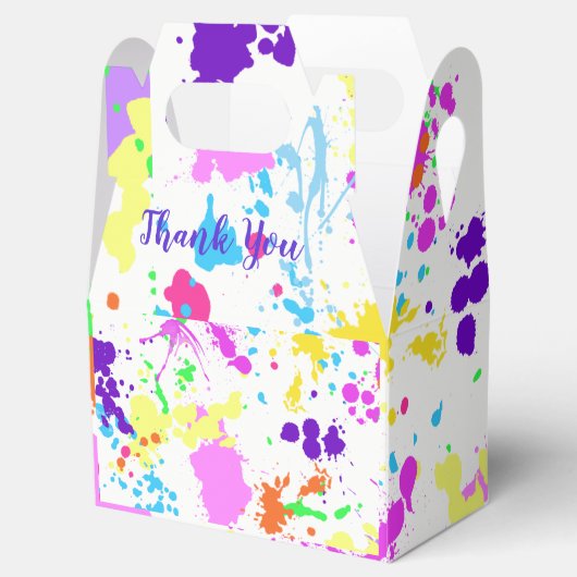 Neon Paint, lieve zestien, vleermuis Mitzvah, dank Bedankdoosjes (Geopend)