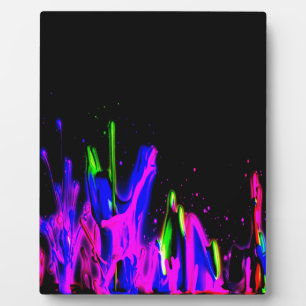 Neon Paint Splash Colorful. PERSONALISEER HET Fotoplaat