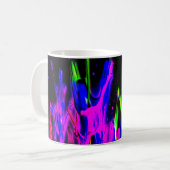 Neon Paint Splash Colorful. PERSONALISEER HET Koffiemok (Voorkant links)