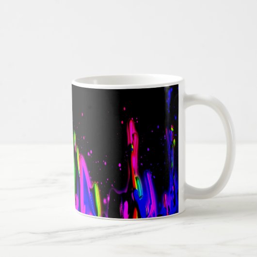 Neon Paint Splash Colorful. PERSONALISEER HET Koffiemok (Rechts)