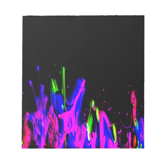 Neon Paint Splash Colorful. PERSONALISEER HET Notitieblok (Voorkant)