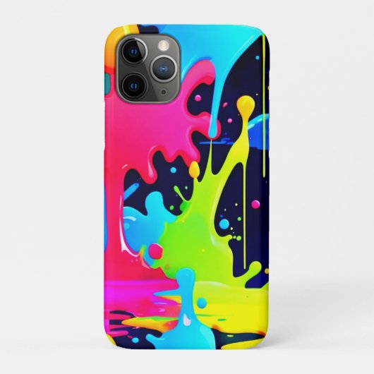 Neon Paint Splash Drip Chaos Case-Mate iPhone Case (Achterkant)