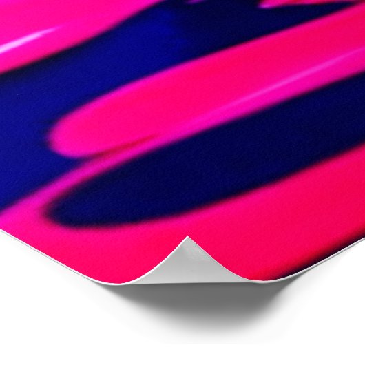 Neon Paint Splash Drip Chaos Poster (Hoek)