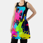 Neon Paint Splash Drip Chaos Schort (Insitu)