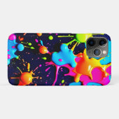 Neon Paint Splatter Abstracte kunst Case-Mate iPhone Case (Achterkant (horizontaal))