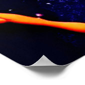 Neon Paint Splatter Abstracte kunst Poster (Hoek)