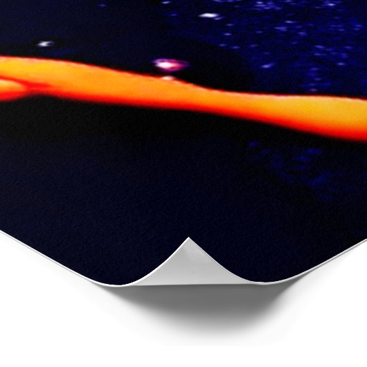 Neon Paint Splatter Abstracte kunst Poster (Hoek)