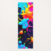 Neon Paint Splatter Abstracte kunst Yogamat (Voorkant)
