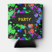 Neon Paint Splatter Blikjeskoeler (Voorkant)