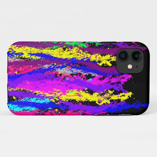Neon Paint Splatter Case-Mate iPhone Case (Achterkant (horizontaal))